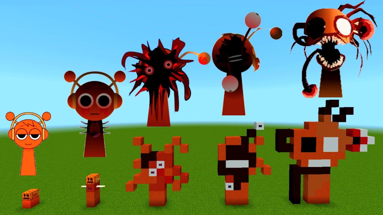 Sprunki Oren Evolution In Minecraft PE