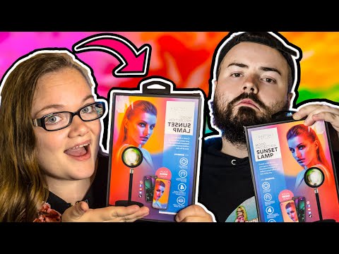 UNBOXING & REVIEW: Rainbow Sunset Projection Lamp - Modern LED Wall Light (Cool Mood Light)