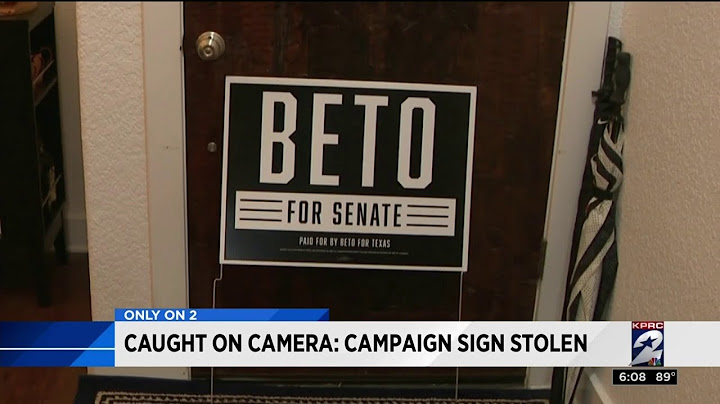 Caught on camera: Campaign sign stolen