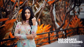 Cinematic Soft Red Orange Color Grading Photoshop Tutorial