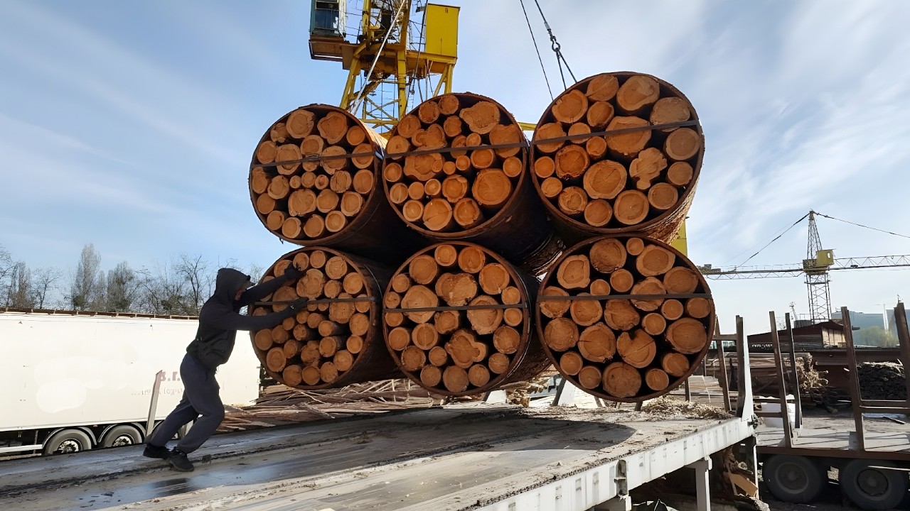 Wood Chips Production Highlights — Full 1 Hour.