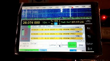 Receiving FT8 on 10m using Raspberry PI 3 and uBITX