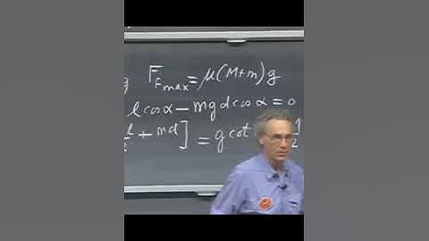 Walter Lewin demonstrates static equilibrium
