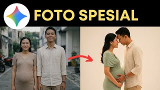 Cara Ubah Foto KEHAMILAN Biasa Bersama Pasangan Jadi Potret Studio di Gemini AI screenshot 3