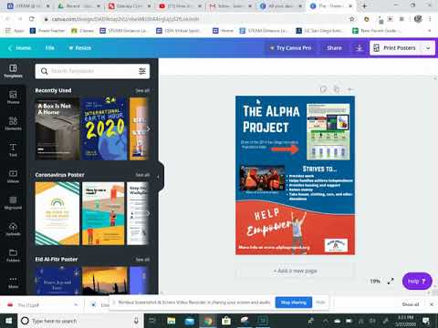 How to share your Canva poster - YouTube