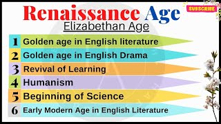[Sub]Renaissance Age|Renaissance period in English Literature|Renaissance Movement in Literature