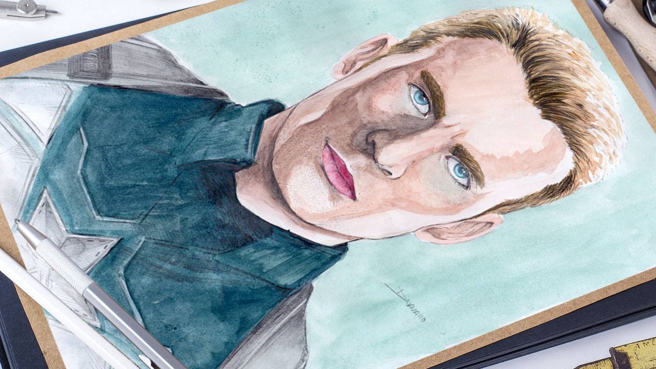 Speed Drawing: Steve Rogers/ Chris Evans (Captain America)