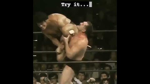 Karl Gotch lifting Antonio Inoki overhead with one arm!
