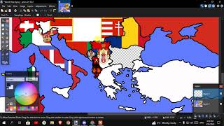Europe in World War I Flag Map Speed Art