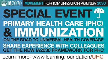 Special Event: Immunization on the road to Primary Health Care (PHC) and Universal Health Coverage
