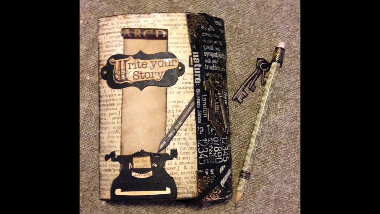 Graphic 45 Typography 6 x 4 Folio journal / Keepsake Photo Album - YouTube