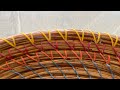 Wheat stitch for pine needle baskets - spiral pattern