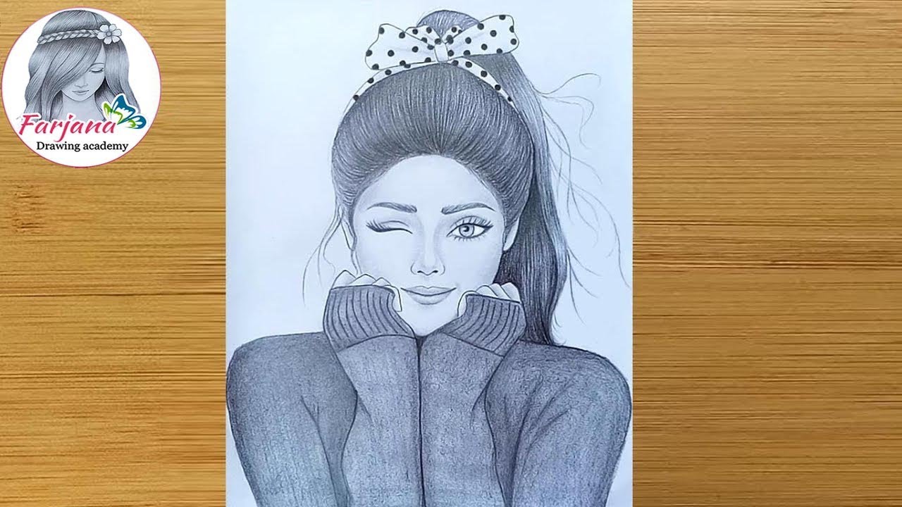 A Cute Girl Drawing Tutorial How To Draw A Girl Step By Step Pencil Sketch Youtube