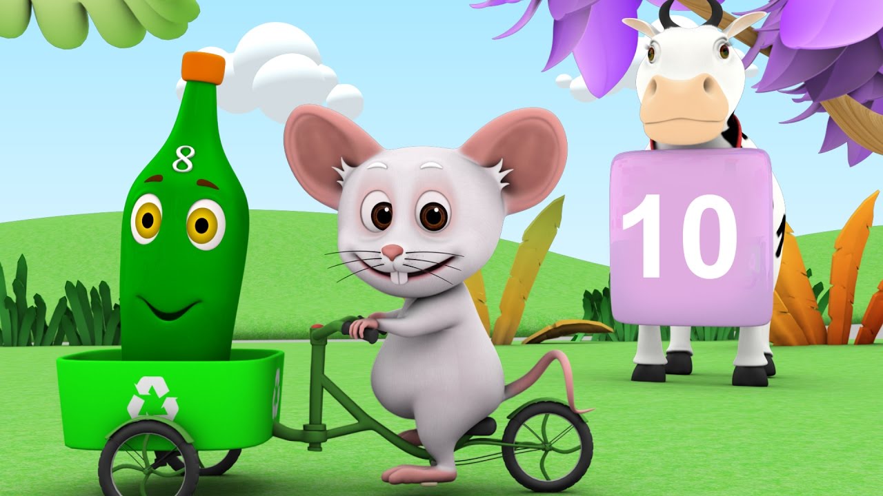 Ten Green Bottles | Nursery Rhymes Collection | Baby Songs | Kindergarten Kids Animation Songs
