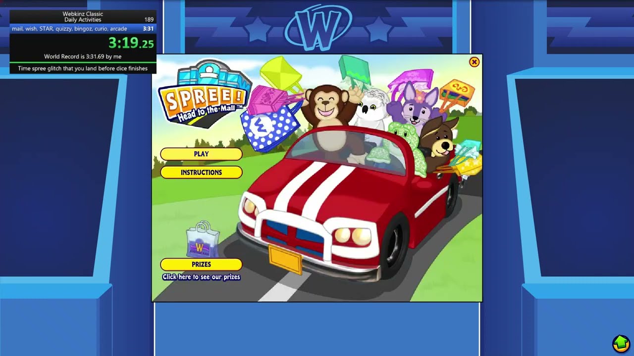 [WORLD RECORD] Webkinz Speedrun - Daily Activities (