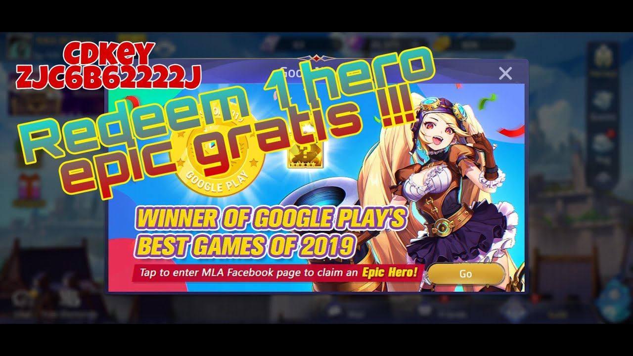 2 CD KEYS / REDEEM CODE FOR HERO EPIC & 500 DIAMONDS FREE Mobile ...