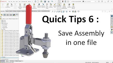 Solidworks Quick Tips 6 - Save Assembly in one file #solidworkstip@solidworks