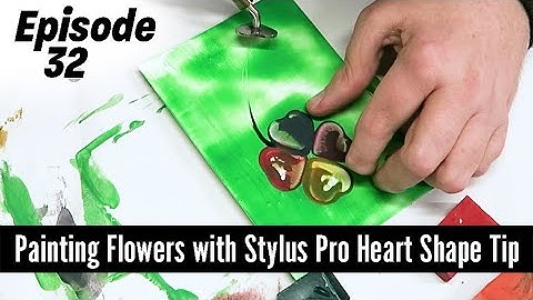 Encaustic Art How To Paint A Flower with Encaustic Stylus Pro and heart shaped tip Tutorial