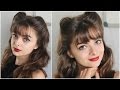 Pin Up Hairstyle | Bangs & Victory Rolls | Tutorial