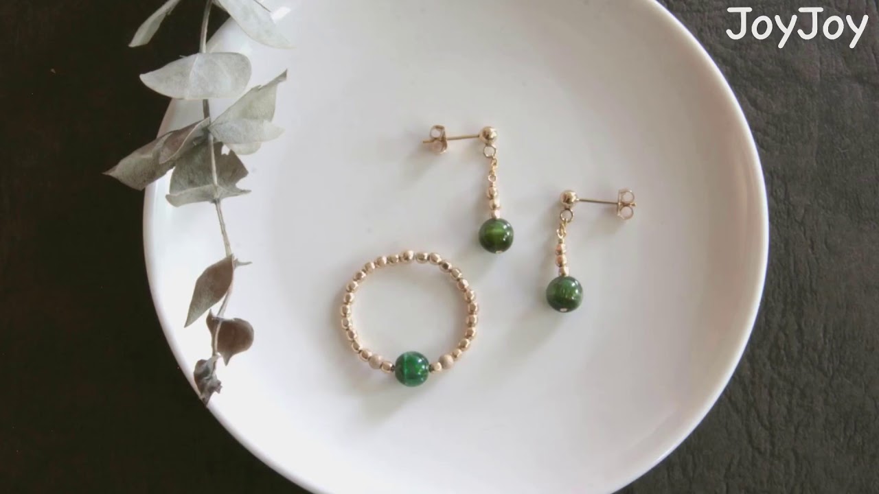 碧璽戒指DIY飾品製作教學【曖昧 貓眼碧璽戒指】JoyJoyGem|輕珠寶|手工飾品|RG19086