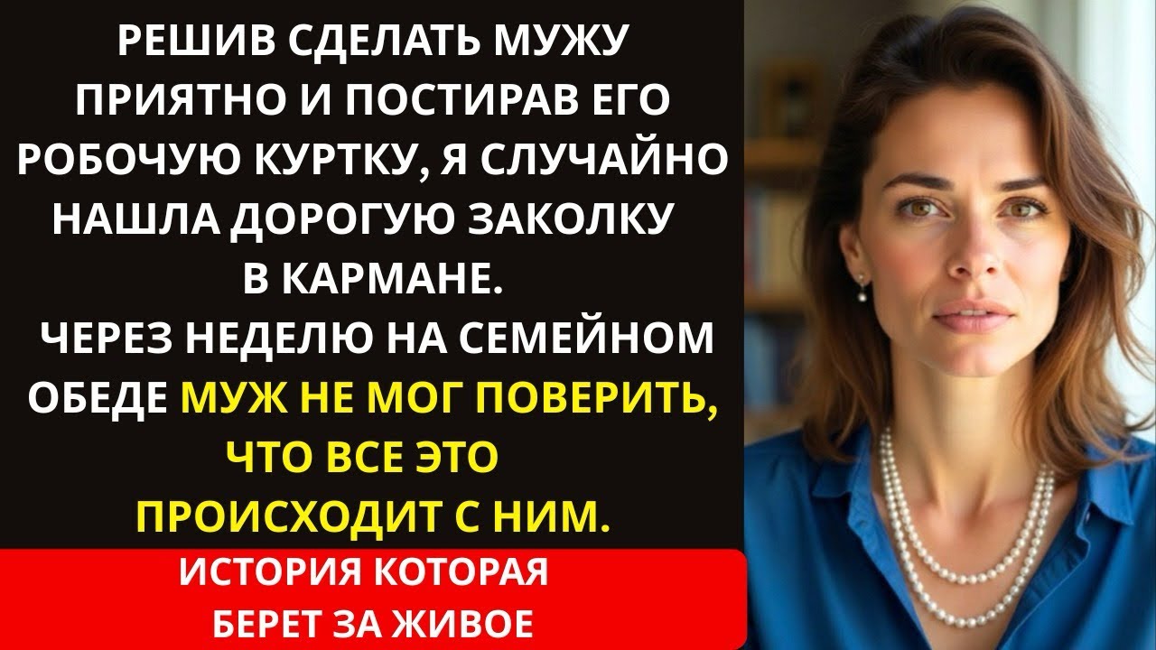 Стирая куртку мужа, я нашла дорогую заколку в кармане. А через неделю, когда вся наша семья...