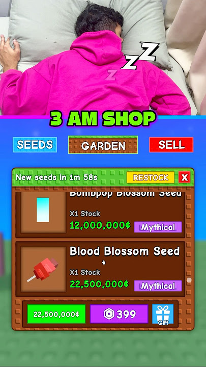 GROW A GARDEN 3AM SEED SHOP 😱