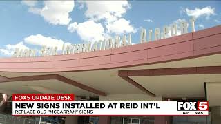 New signage installed at Las Vegas' Harry Reid International Airport