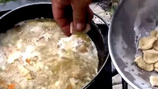 How to Make Chicken and Dumplings in the Dutch Oven