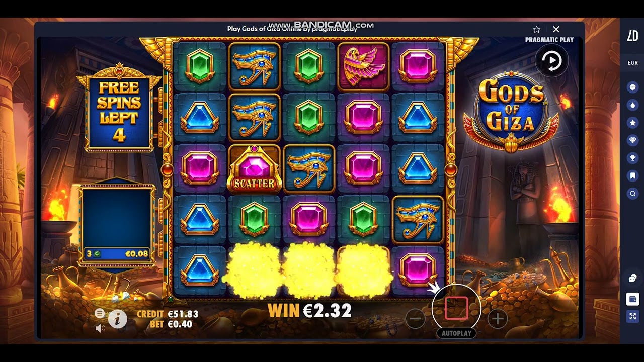 Gods of Giza - Gameplay - Bonus Game - Pragmatic Play - Lucky Dreams Dama N.V. Casinos