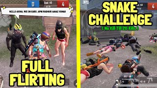 No Kill Till 20 Kills Snake Challenge + Full Flirting 😏😍😂 | Reejuliscrazy