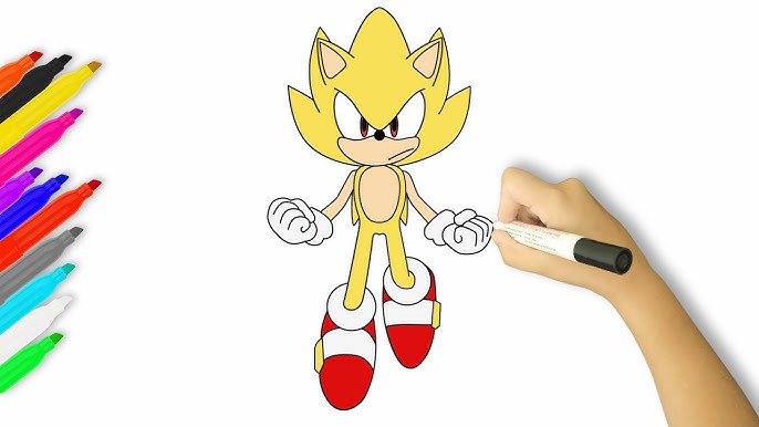 Como DESENHAR o HYPER SHADOW - Como DIBUJAR a HYPER SHADOW - How to DRAW  HYPER SHADOW - Sonic 