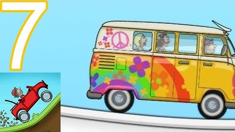 Hill Climb Racing (Modded) - Gameplay Walkthrough Part 7 - Hippie Van (iOS, Android)