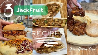 3 JACKFRUIT RECIPES | BBQ JACKFRUIT SLIDERS | JACKFRUIT STUFFED PITA POCKET | JERK JACKFRUIT | MINAJ