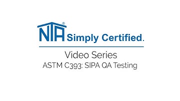 ASTM C393 SIP QA Testing