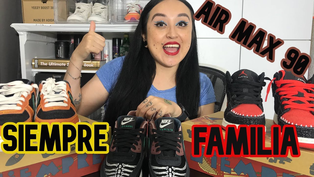 AIR MAX 90 SIEMPRE FAMILIA DIA DE MUERTOS NIKE, UNBOXING•REVIEW - YouTube