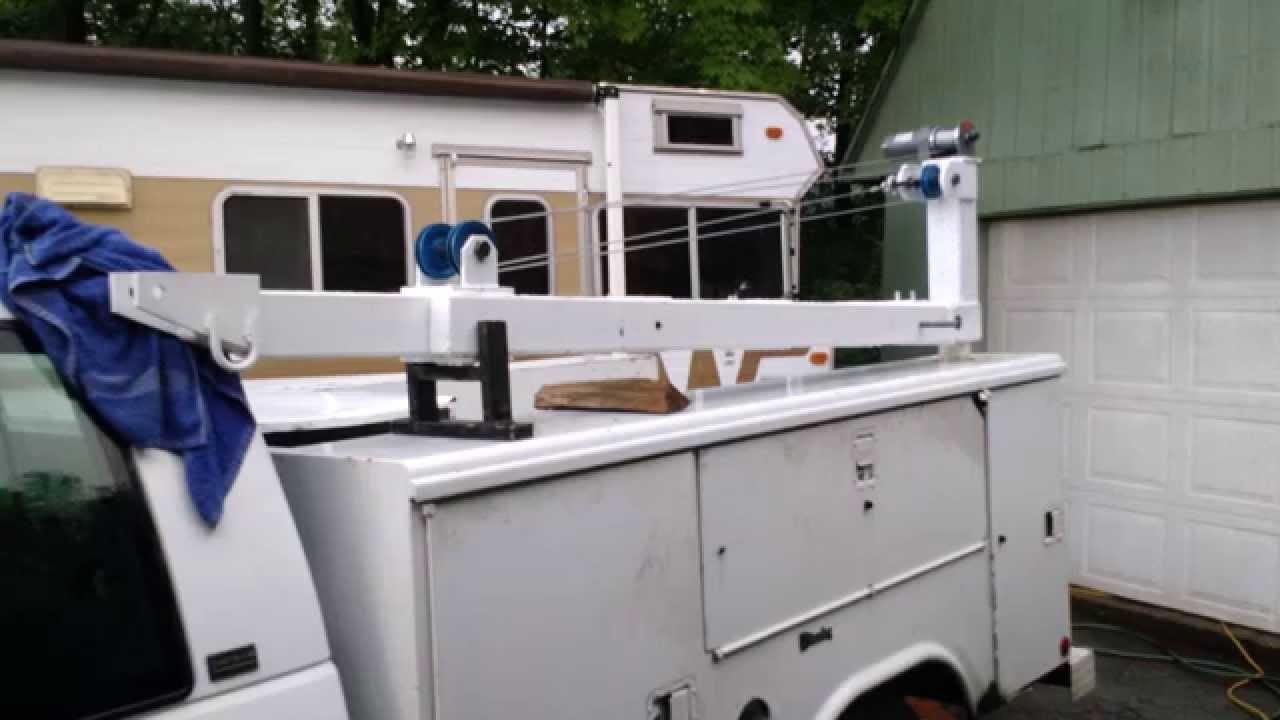 How Much To Lift A Truck >> DIY Homemade Truck Crane on Service / mechanics truck, built like an old Auto Cable Crane - YouTube How Much To Lift A Truck >> DIY Homemade Truck Crane on Service / mechanics truck, built like an old Auto Cable Crane - YouTube