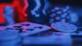 Casino chips and playing cards motion cinematic // Free Footage