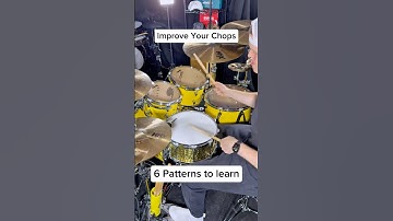 How to improve your chops | 6 patterns to learn #drummer #drum #drumnotation #drums #drumlessons