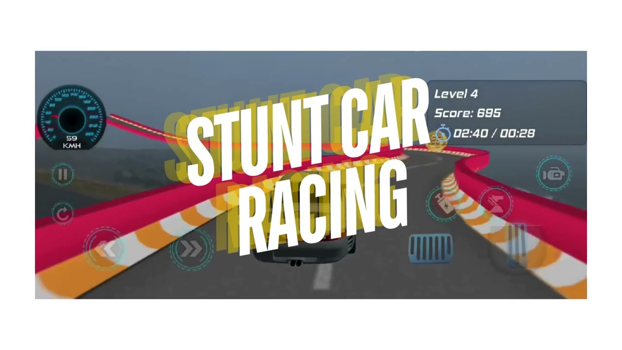 Thrilling tracks and challenging driving experience with Stunt Car Racing Game!