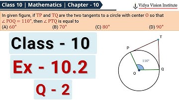 Class 10 Mathematics, Exercise 10.2 - Q 2 📚 Circles 📘 CBSE, NCERT 👨🏽‍🎓 हिन्दी CC