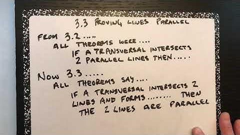 Geometry Section 3.3: Proving Lines Parallel