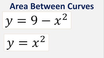 Find the area between the curves y = 9 - x^2 and y = x^2