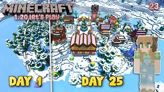 I Built Something EVERYDAY in Minecraft for a MONTH ❄️ | 1.20 Survival Let's Play | Ep 23