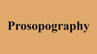 Prosopography