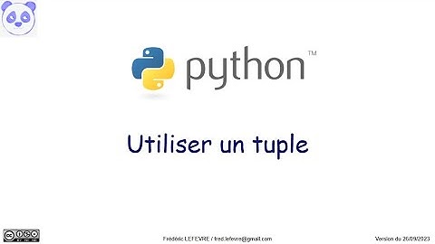Python - Utiliser un tuple
