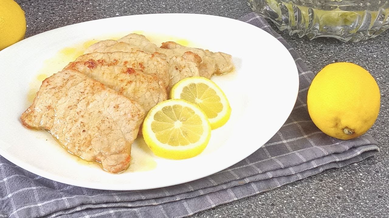 Fettine Di Lonza Di Maiale Al Limone Ricetta Facile Basilico Channel Youtube