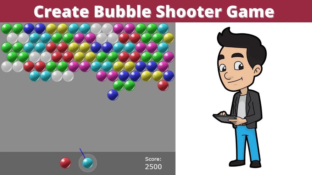 Bubble Shooter Game Full Source Code Step By Step Guide Using HTML and ...