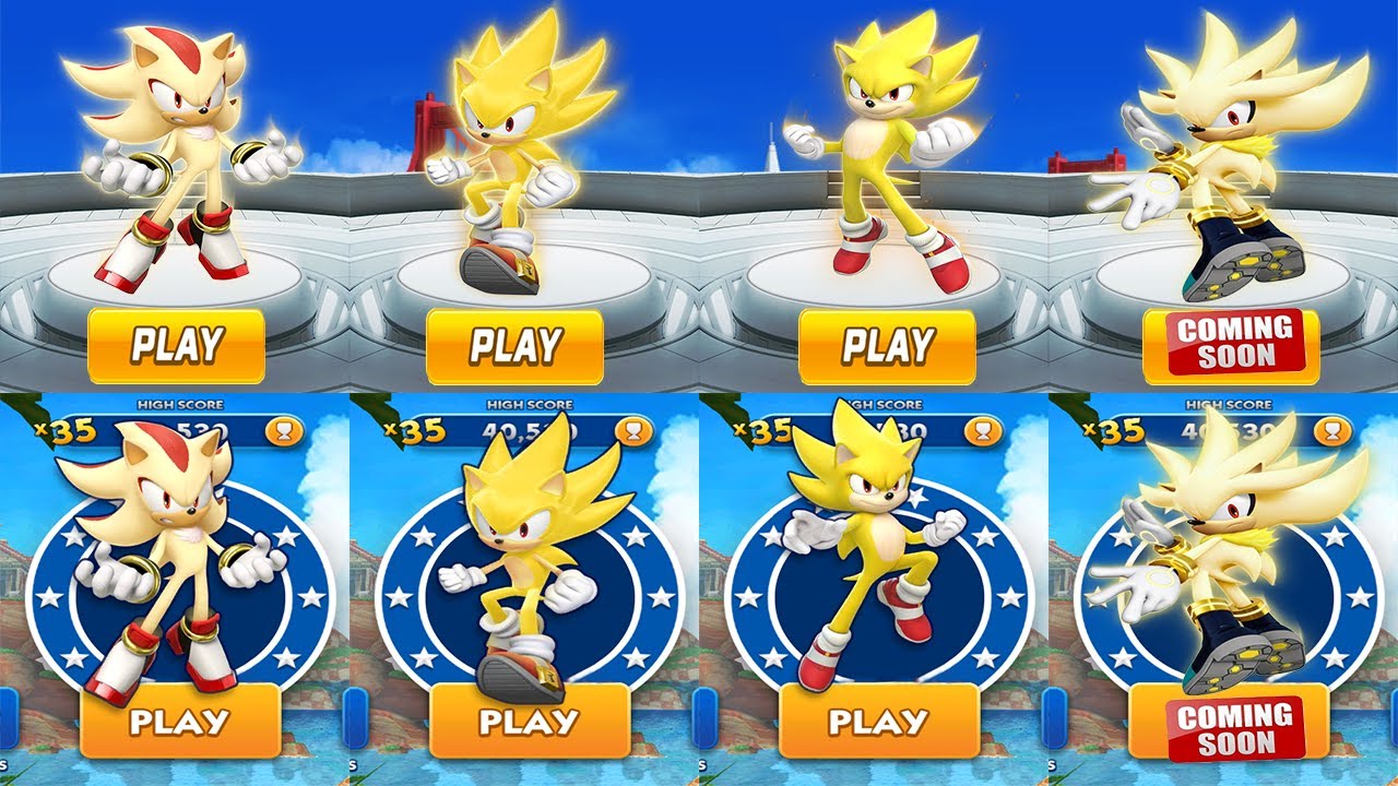 Sonic Forces vs Sonic Dash - All Super Characters Battle - Super Silver ...