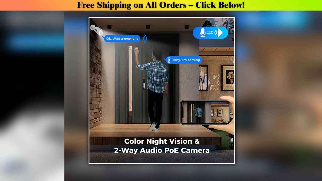 Hiseeu 4K 8MP POE Security IP Camera System Waterproof Full Color AI Face Detection 4CH NVR H.265