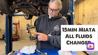 15min Miata Fluid Change, Spec Miata, Autocross,MX5, Track Car